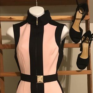 Pink and black dress